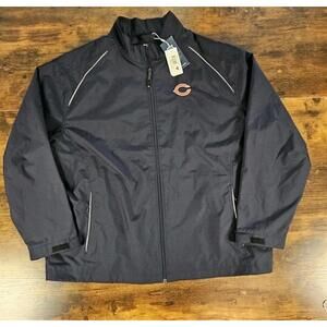 Chicago Bears Black Cutter & Buck Full Zip CB WeatherTec Jacket SZ 2XB NWT‎